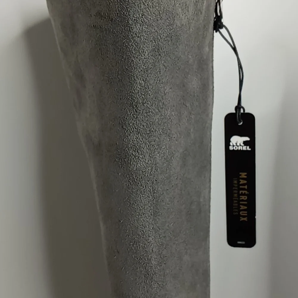Sorel -Lolla II-Leather Waterproof Knee High Boots - Quarry Grey - size 7. NWOT